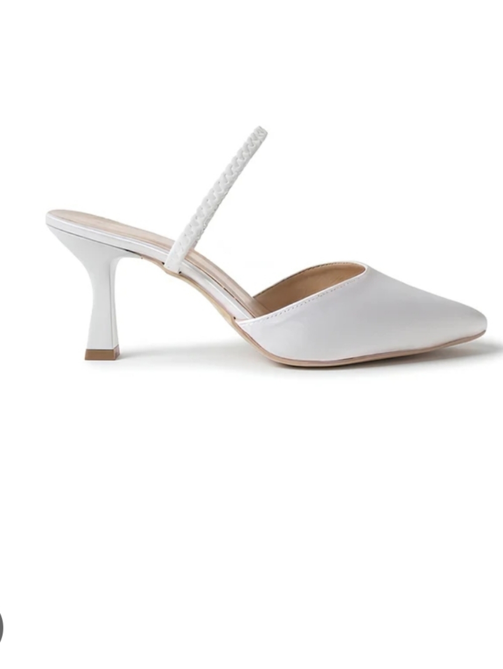 Marisol By Eleanor Louise White Satin Slingback Heel Size 39 Formal Wedding